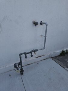 Water lines and drain lines