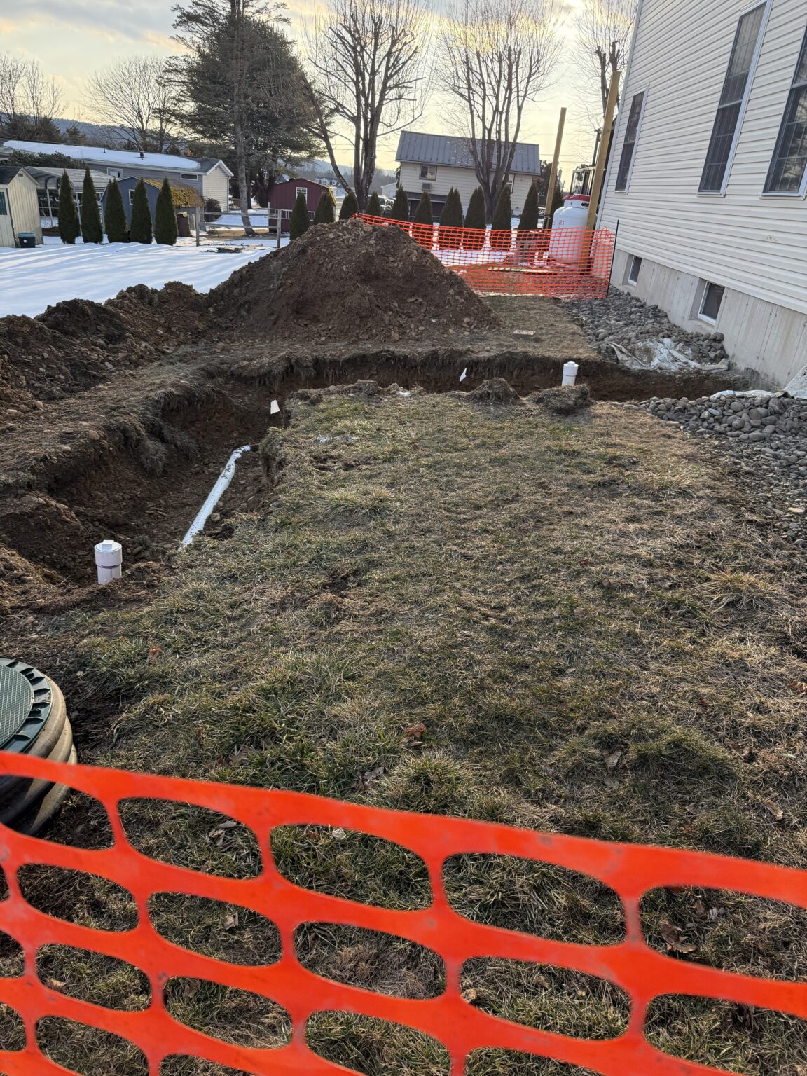 Sewer excavation