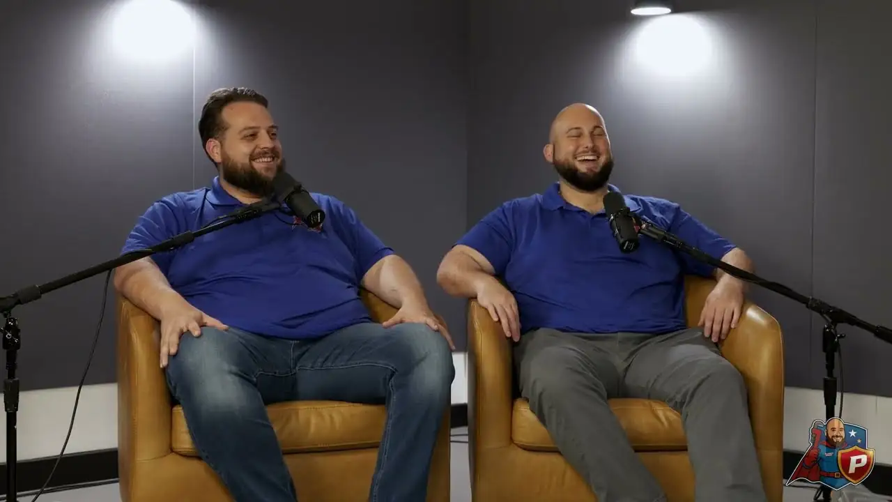 Sal Sciorta and Chris recording the Pipe Dreams Podcast in the studio