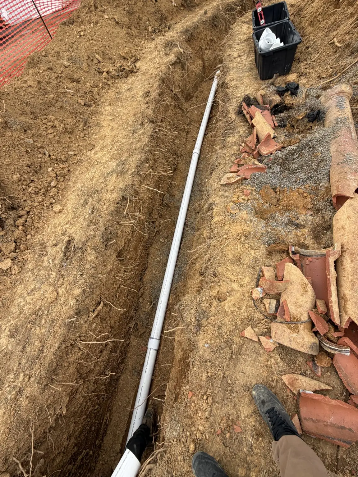 Sewer lateral replacement in Easton
